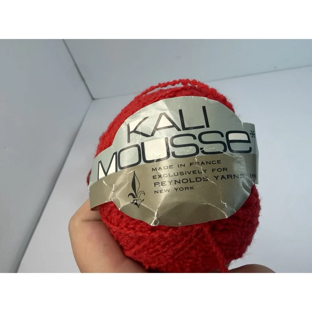 Kali Mousse by REYNOLDS 100% Wool Yarn Lot Of 4 Red